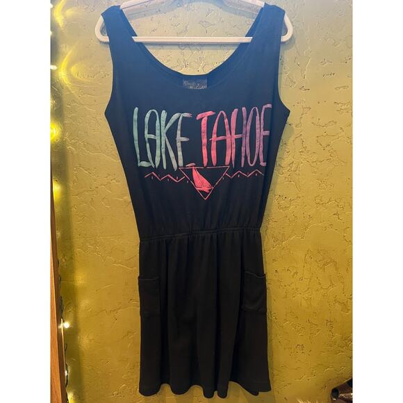Vintage Lake Tahoe sweatshirt dress with pockets one size romper - Picture 1 of 5